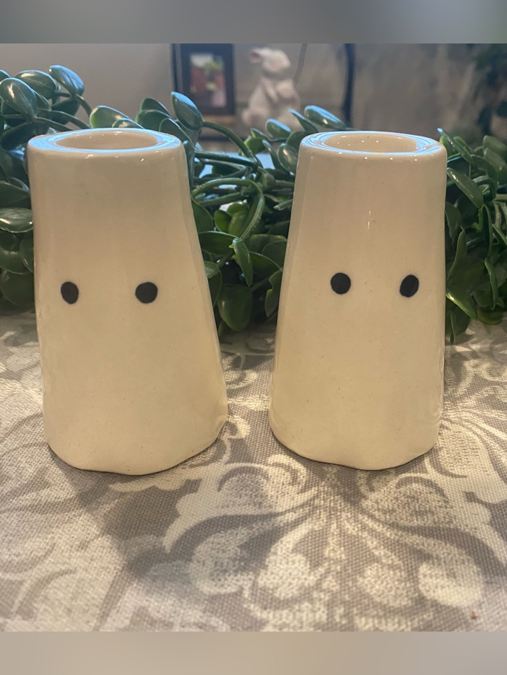NWT! Set of 2 World Market Ghost Taper Candle Holders